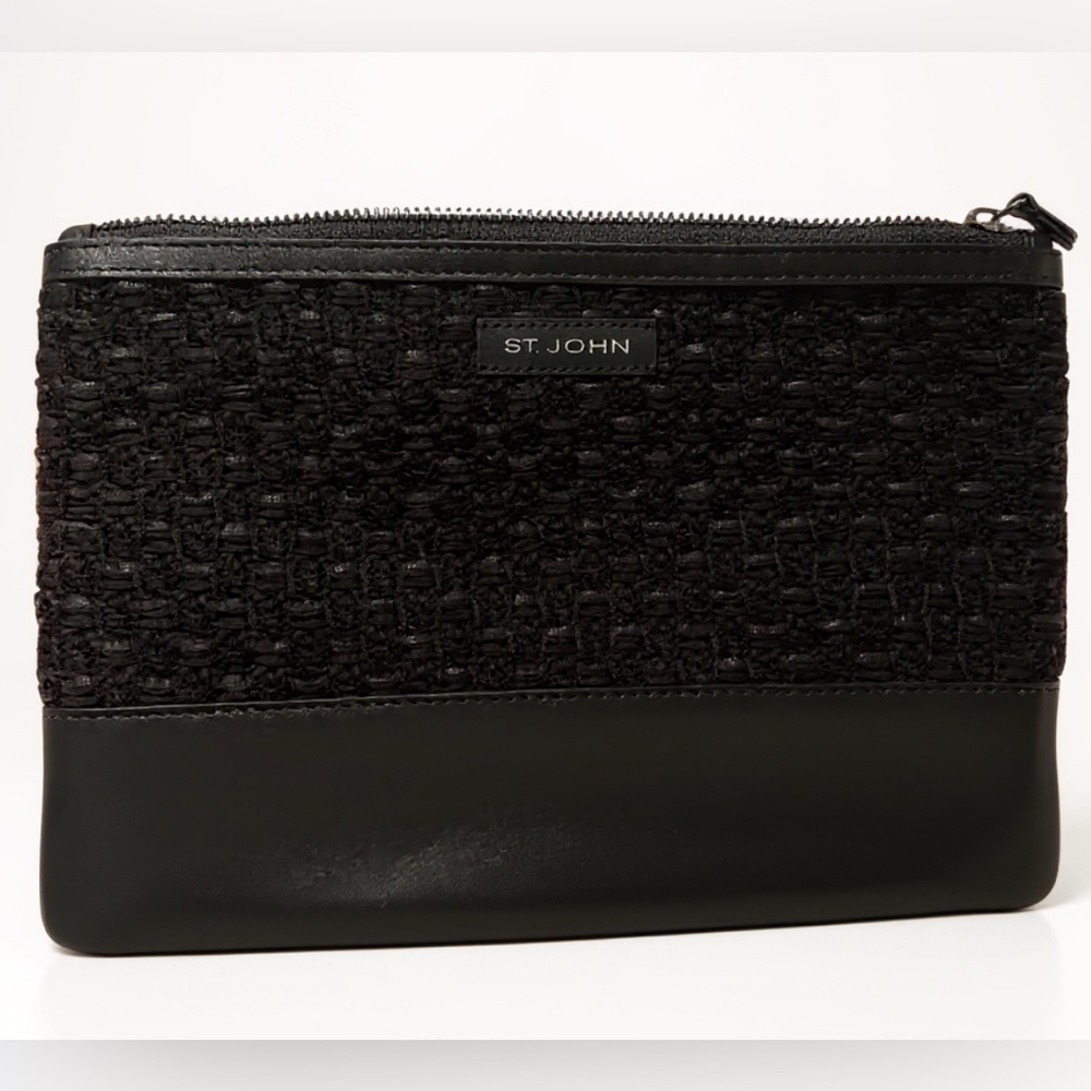 St.John Tweed Leather Evening Bag Chanel